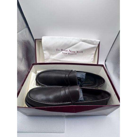 BRAND NEW TO BOOT NEW YORK Belfast Lugged Penny Loafer Black Men\'s Size 12 US main image 5